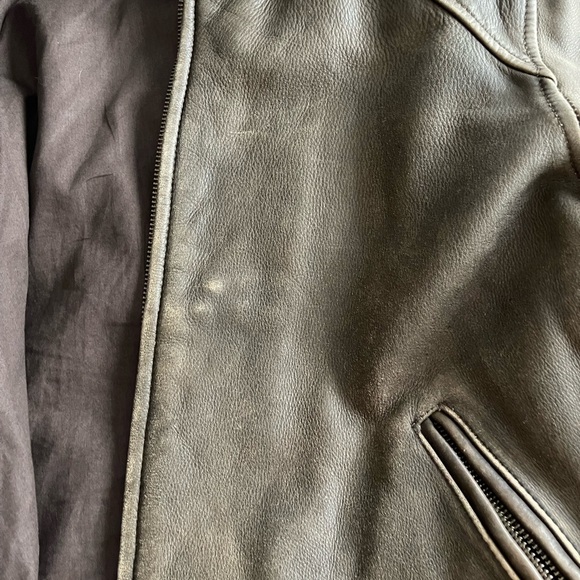 Sundance Catalog Brown “Legend” Leather Moto Jacket - EUC - size 16 - Picture 8 of 8